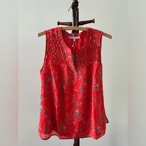 Daniel Rainn - Red floral sleeveless top